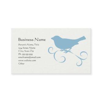 Blue Sparrow with Ribbon