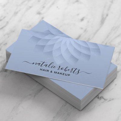 Blue Spiral Flower Pattern Beauty Salon & SPA