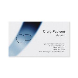 Blue Spiral Pattern White Monogram