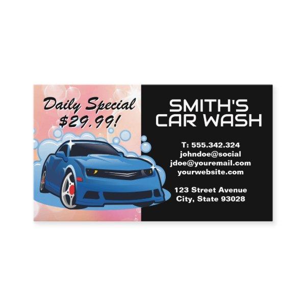 Blue Sports Car | Soap Bubbles | Auto Wash