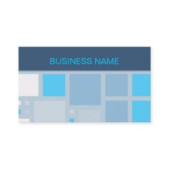 Blue Square Pattern and Plain Blue