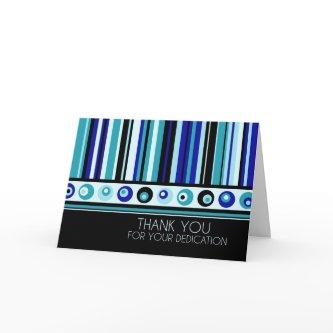 Blue Stripes Administrative Professionals Day Card