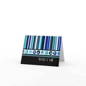 Blue Stripes Employee Welcome to the Team Card