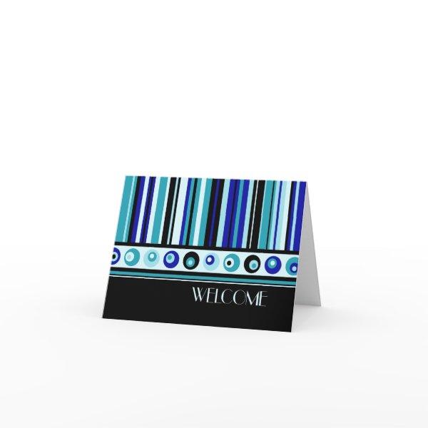 Blue Stripes Employee Welcome to the Team Card