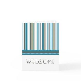 Blue Stripes Employee Welcome to the Team Card