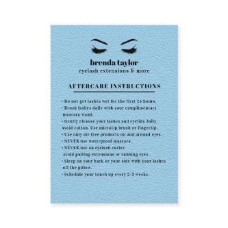 BLUE Suede Eyelash Browbar Aftercare Instructions