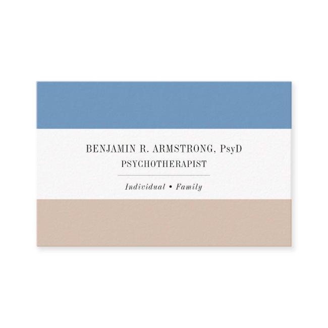 Blue Tan Psychotherapist Euro Size