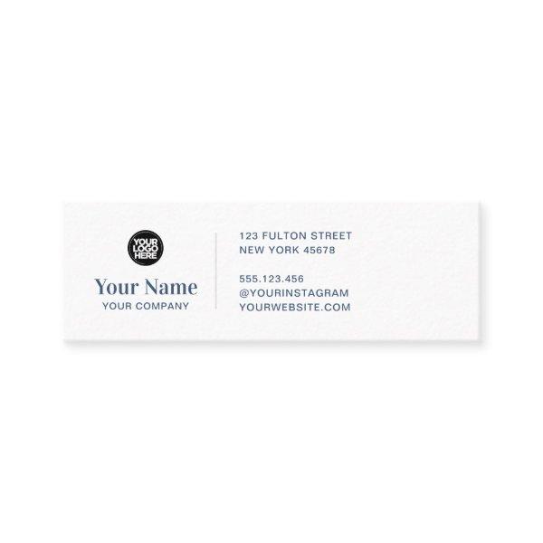 Blue tiny business logo simple modern minimalist mini