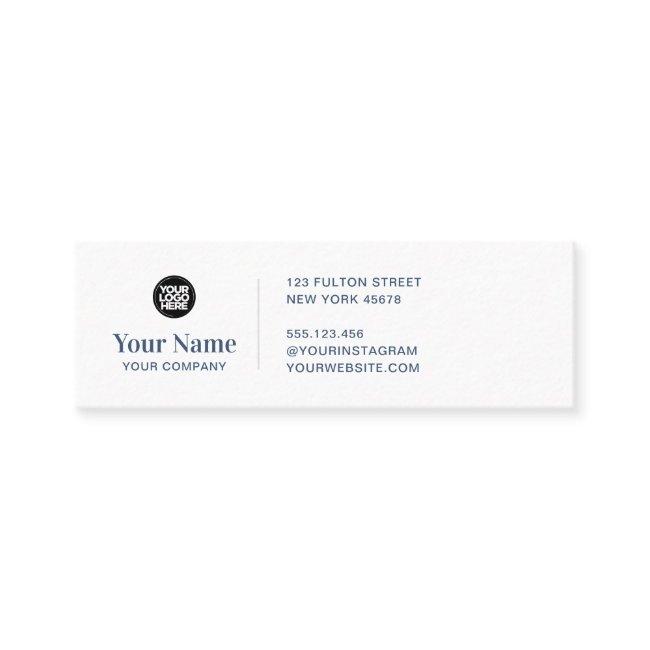 Blue tiny business logo simple modern minimalist mini