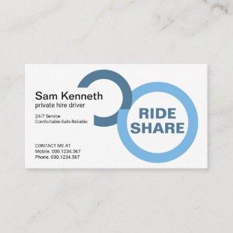 Blue Tire Circles Ride Share Driver