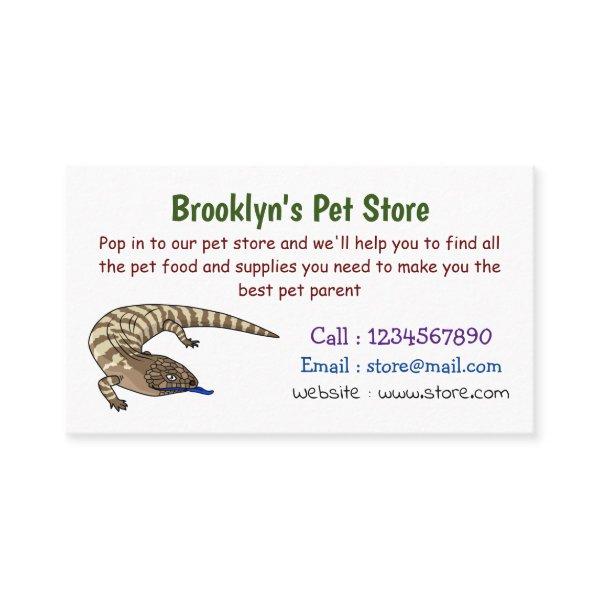 Blue tongue lizard reptile cartoon