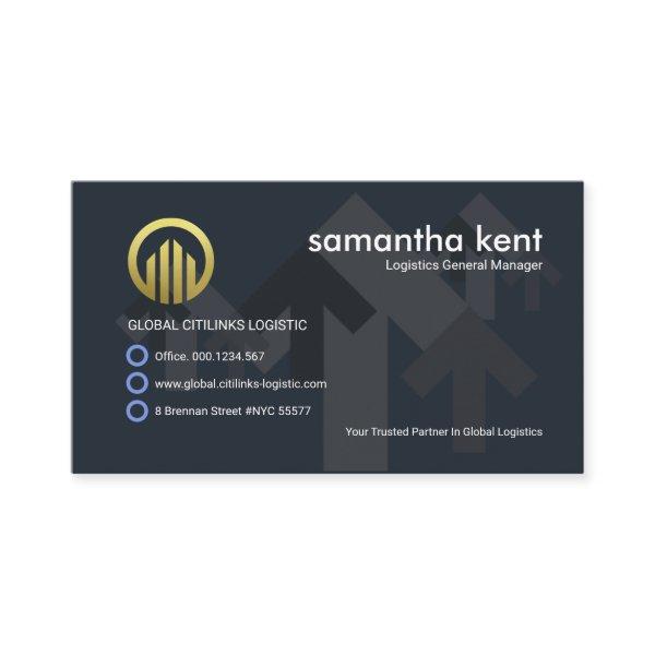 Blue Transport Arrows Logistics Manager