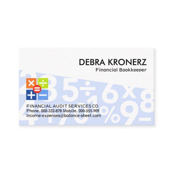 Blue Trapezium Math Numbers Bookkeeper