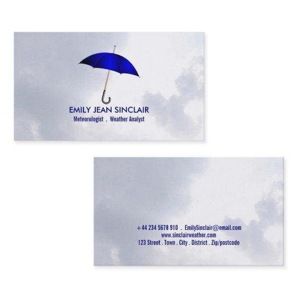 Blue Umbrella on Clouds, Meteorologist