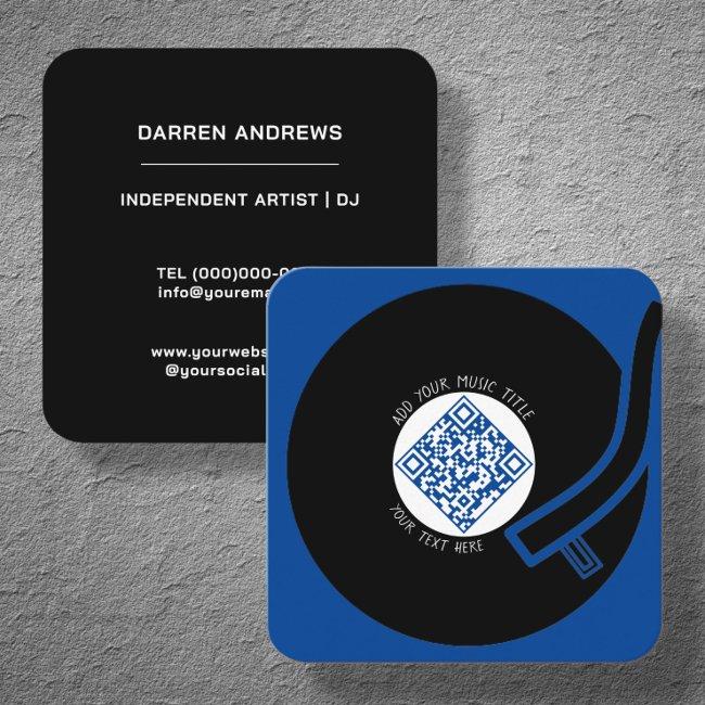 Blue Vinyl LP | Music QR Code Square