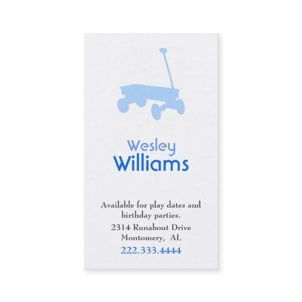 Blue Wagon Children Play Date Card
