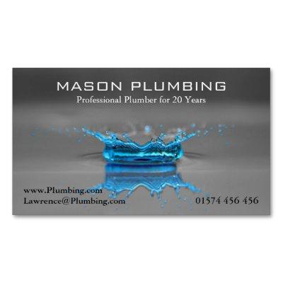 Blue Water Drop Splash - Plumbing