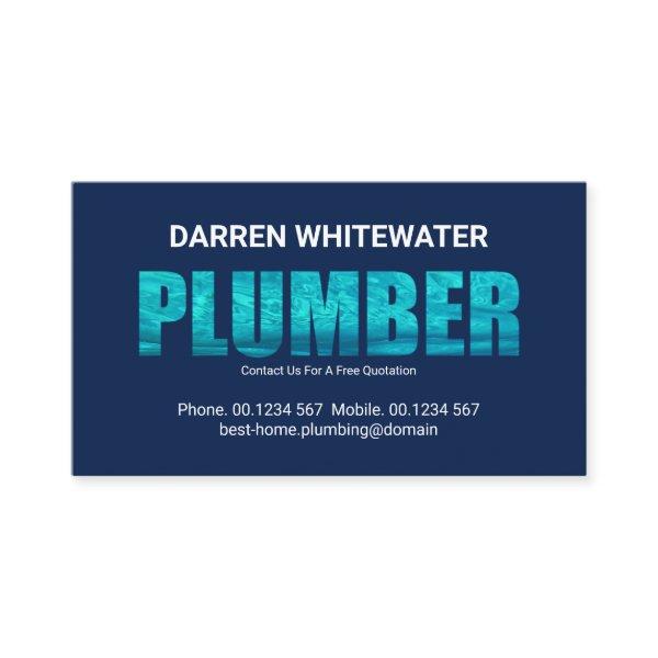 Blue Water Log Plumber Signage Plumbing Service