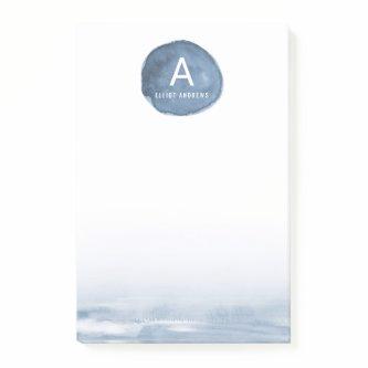 Blue Water Stain | Personalized Post-it Notes