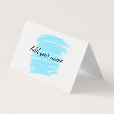 Blue watercolor add name text message here throw