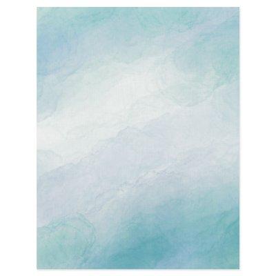 Blue watercolor letterhead