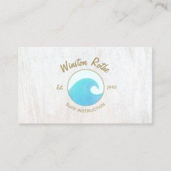 Blue Watercolor Ocean Wave Logo