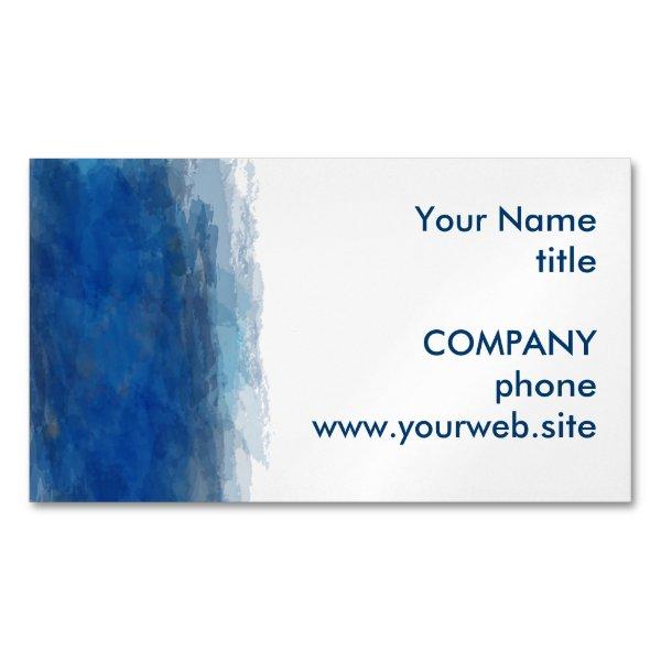 Blue watercolor paint abstract background magnetic