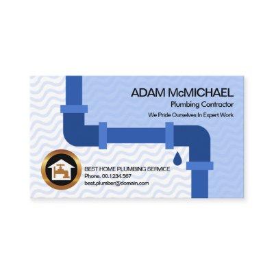 Blue Wavy Flood Waters Leaking Pipe Plumbing
