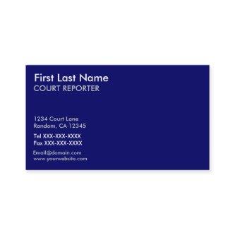 Blue white court reporter custom