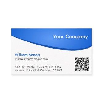 Blue White Curved QR, Professional