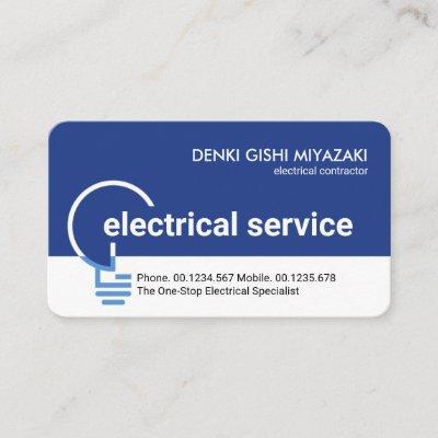 Blue White Electrical Service Contractor