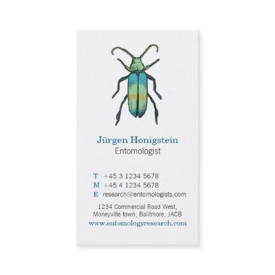 Blue & white entomologists insect