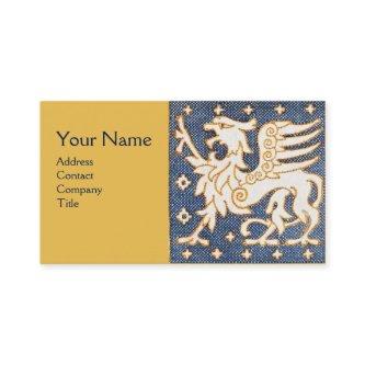 BLUE WHITE GOLD FANTASY GRYPHON MONOGRAM