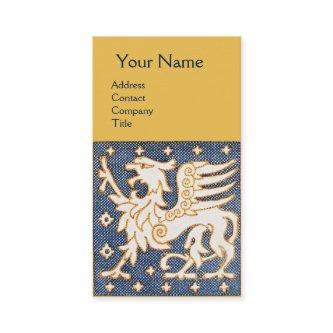 BLUE WHITE GOLD FANTASY GRYPHON MONOGRAM