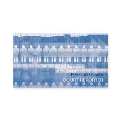 Blue white people court reporter