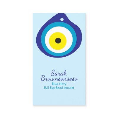 Blue Yellow Evil Eye Bead Amulet