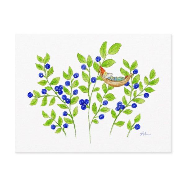 Blueberry Bush Gnome postcard