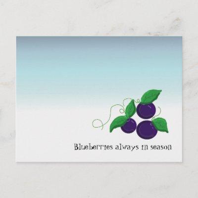 Blueberry Fruit Postcard