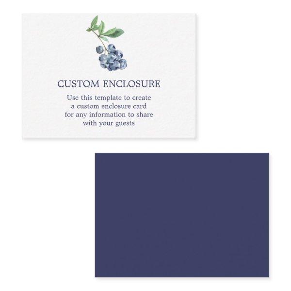 Blueberry Watercolor Enclosure Card