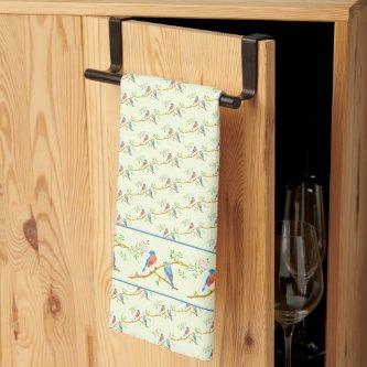 Bluebirds Pair Kitchen Towel