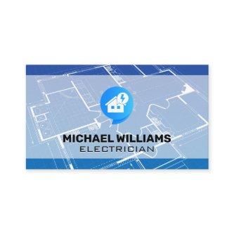 Blueprint | Electricity Icon and Home Logo