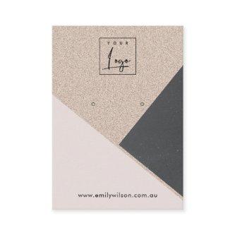 Blush Black Glitter Ceramic Earring Display Logo