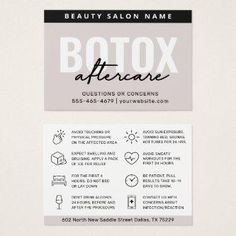 Blush Botox Injection Aftercare Instruction Card