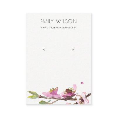 BLUSH CHERRY BLOSSOM FLORAL EARRING DISPLAY LOGO