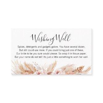 Blush Floral Boho Wishing Well Bridal Shower Card