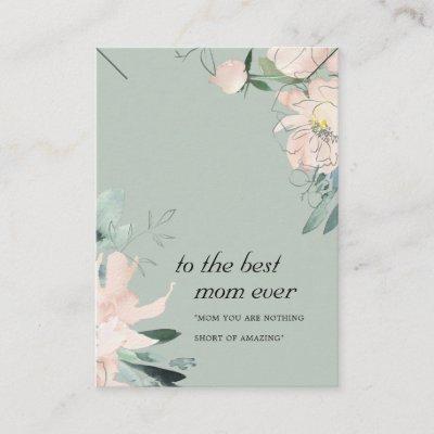BLUSH GREY FLORAL MOM GIFT NECKLACE DISPLAY CARD