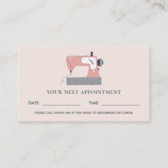 BLUSH GREY PINK SEWING MACHINE TAILOR APPOINTMENT
