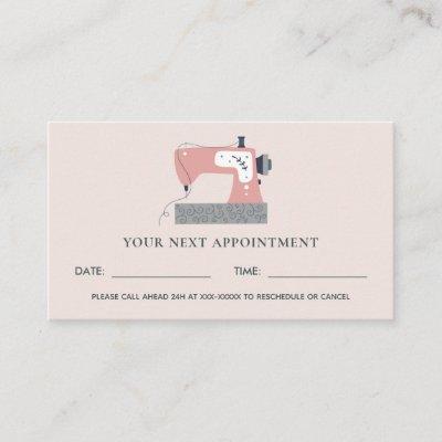 BLUSH GREY PINK SEWING MACHINE TAILOR APPOINTMENT