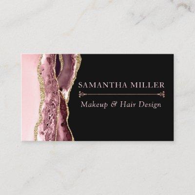 Blush Marble Agate Make Up Artist Hair Salon