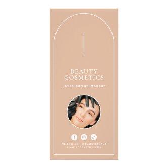 Blush Minimal Arch Beauty Business Price List Rack Card